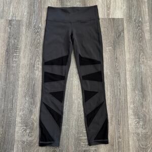 Lululemon Tech Mesh Tight in Soot Gray / Black